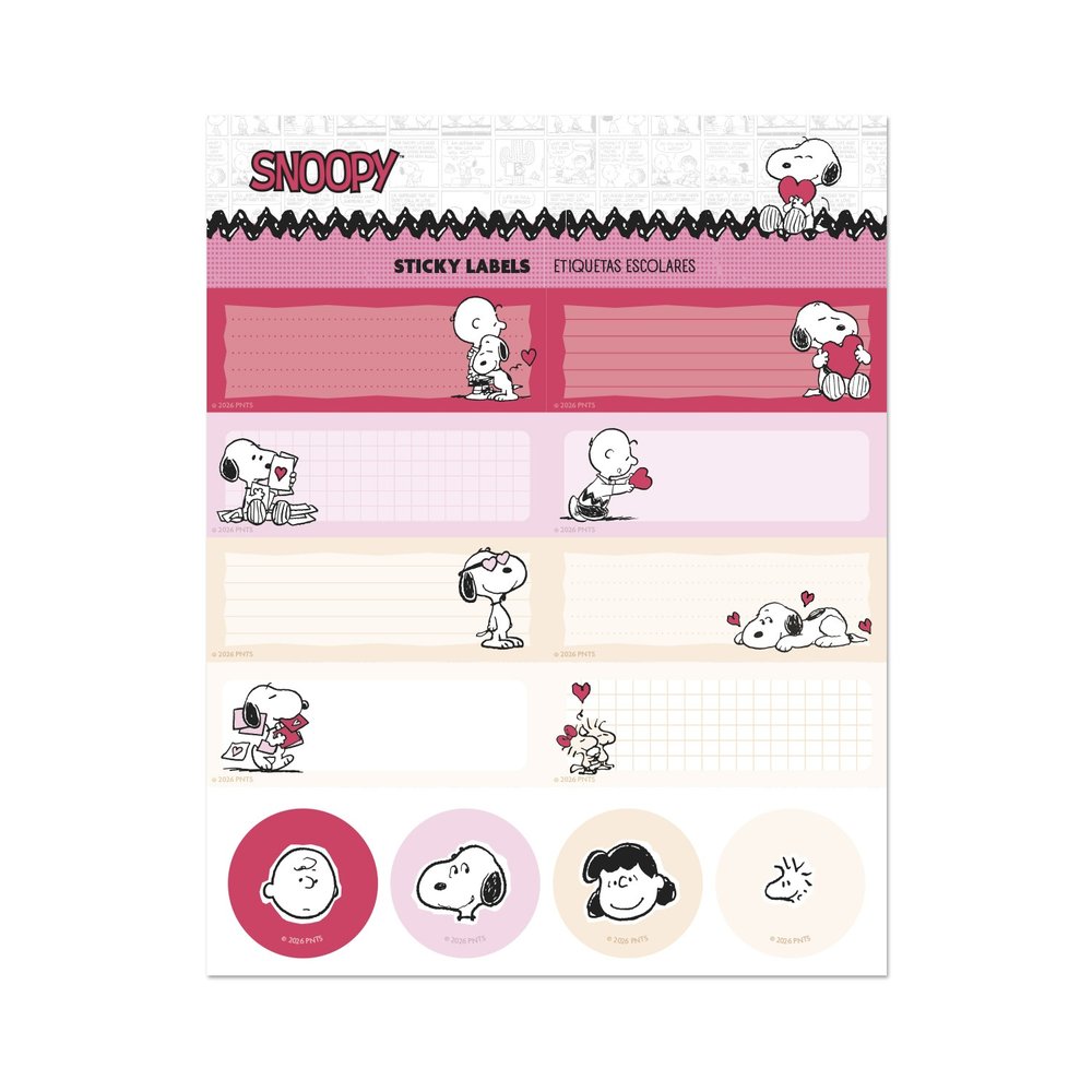 Grupo Erik Snoopy - Love Season SelfAdhesive Labels Selbstklebende Etiketten - Mehrfarben